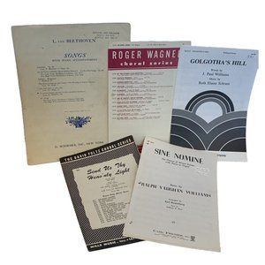 Sheet Music - Misc. Vintage Lot Of 5 Songs Titles In Description Piano Vocal